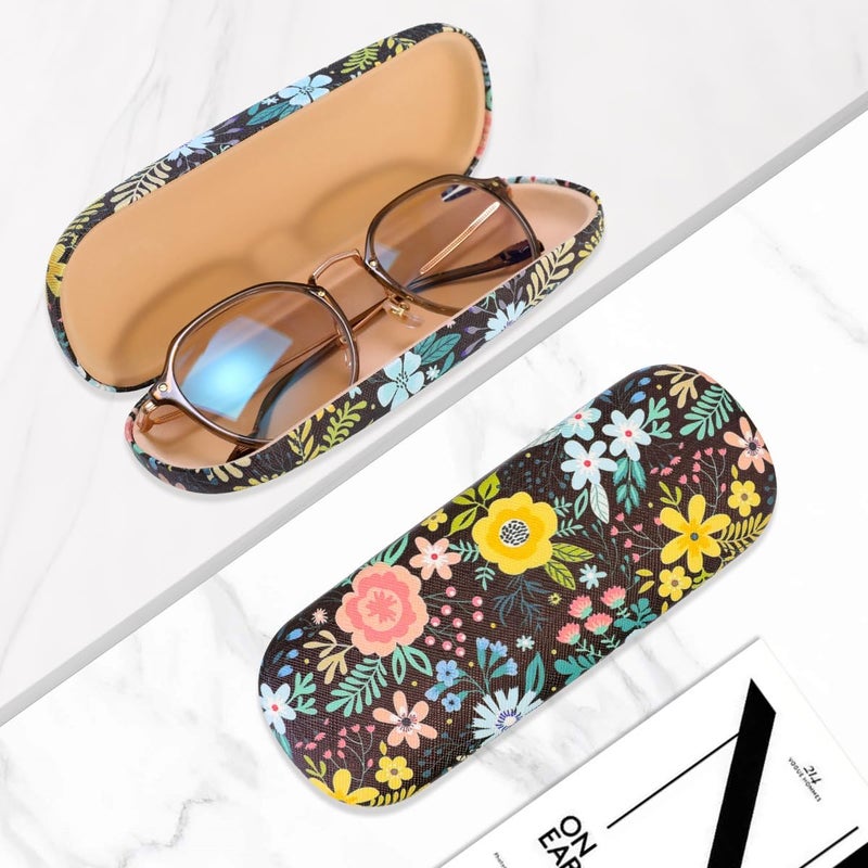 PERFECTSIGHT Store Hard Shell Eyeglasses Case, PU Leather Protective Glasses Case, Cute Eyeglass Case for Women Men Girls - Image 5